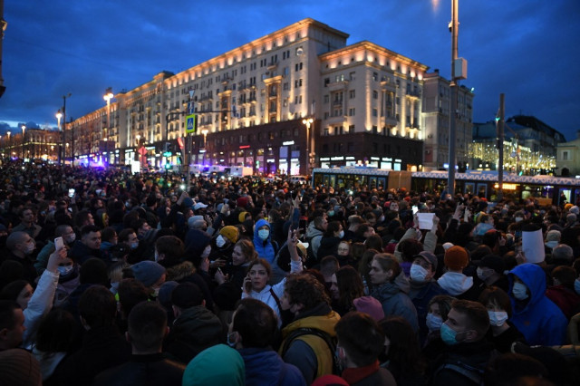 Rusia: más de 1.000 detenidos en las protestas en favor del opositor Alexéi Navalny
