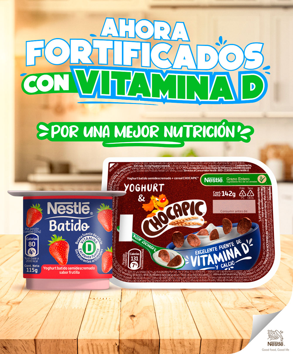 Yoghurt Batido y Yoghurt + Cereal Nestlé vienen fortificados con