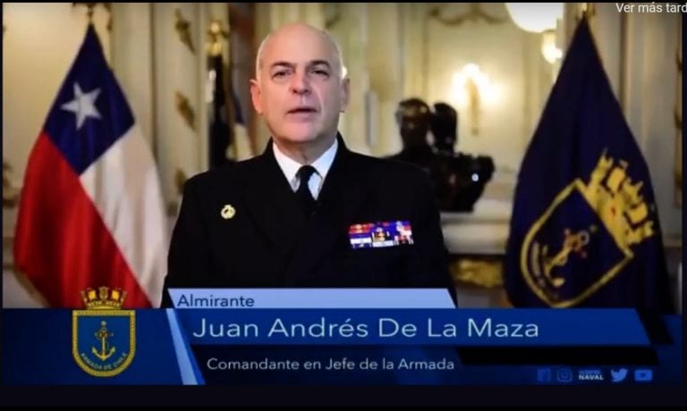 VIDEO: Almirante Juan Andrés De La Maza fija 4 ejes para su gestión destacando, entre otros, “la probidad y transparencia; y el Plan de Construcción Naval”