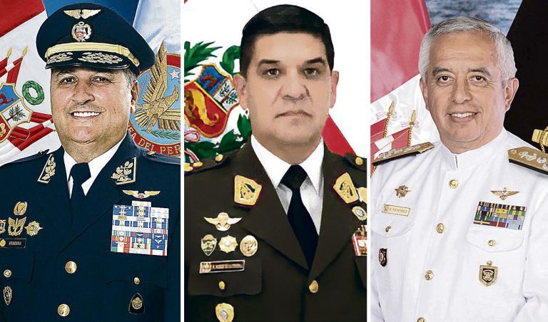 Los aspirantes a la jefatura del Comando Conjunto de las Fuerzas Armadas de Perú tras la llegada de Castillo a la Presidencia
