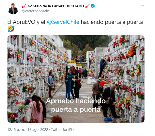 ¿Decadencia parlamentaria? Diputado De la Carrera culpa a la “extrema izquierda” de dar “interpretación torcida” a su polémico y ofensivo tuit
