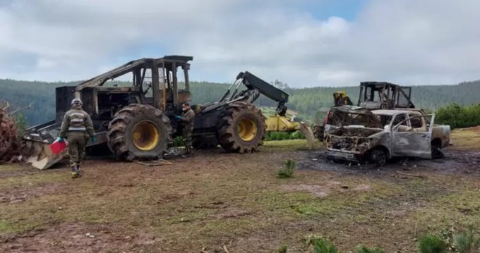 Grupo Weichan Auka Mapu se adjudicó atentado contra predio forestal en Paredones