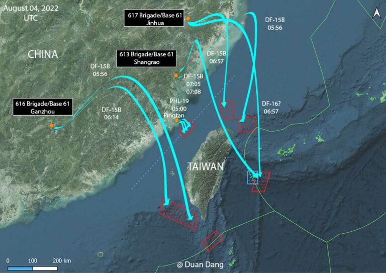 Los otros efectos de los ejercicios militares chinos contra Taiwán: Disminuyen vuelos desde y hacia la isla
