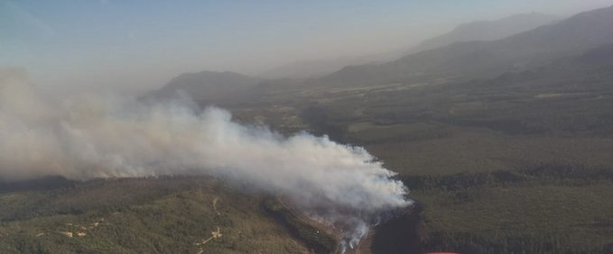 Onemi declara Alerta Roja para la comuna de Molina por avance de incendio forestal