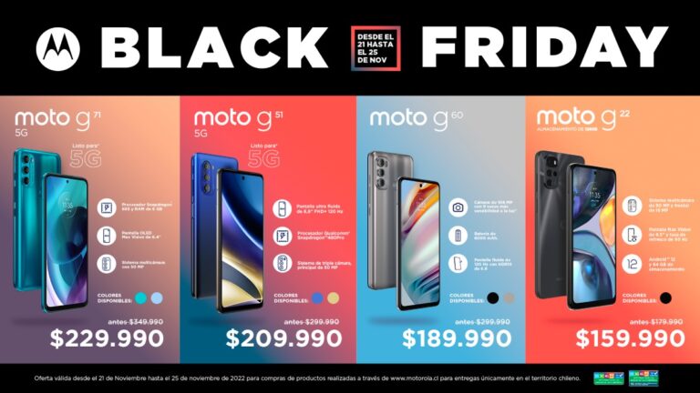 ¡Todas las categorías tienen descuento!: Motorola tiene el smartphone que buscabas este Black Friday 