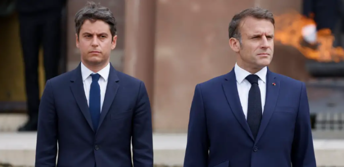 Gabriel Attal y Emmanuel Macron