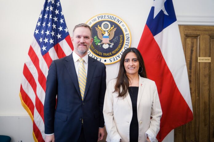 Subrel Claudia Sanhueza y Jamieson Greer reprsentante del Comercio de EEUU
