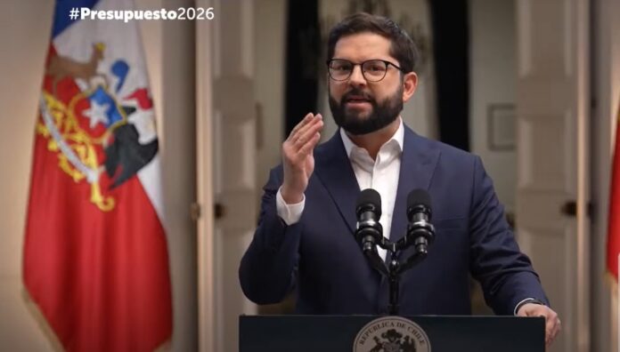Pdte Gabriel Boric proyecto Ley de Presupuesto 2026