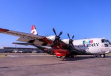 Un Hércules C-130 se integra al combate de incendios forestales en el Biobío